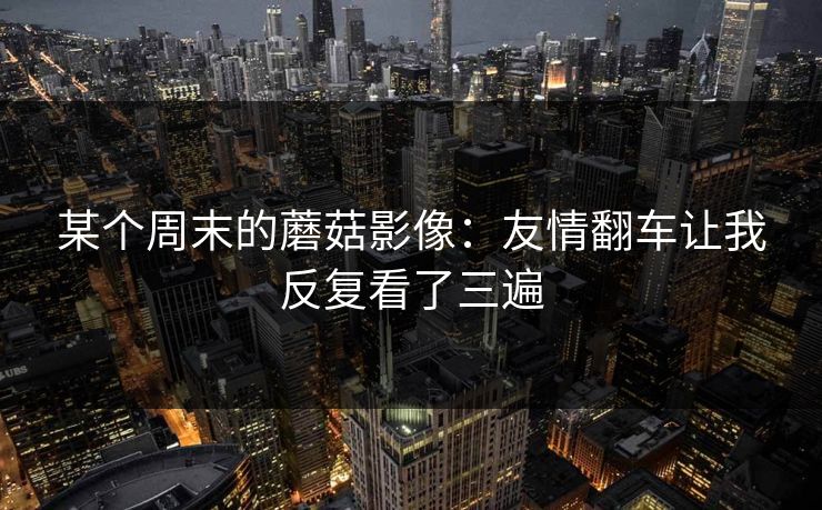 某个周末的蘑菇影像：友情翻车让我反复看了三遍